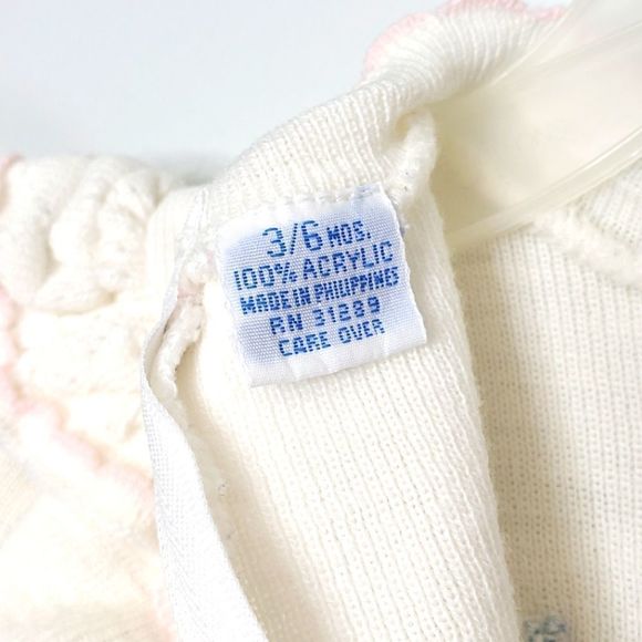 Vintage Baby Kisses Knit Romper Size 3/6 Months - Picture 3 of 15